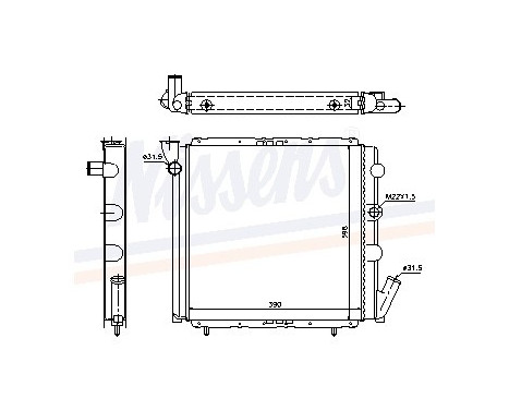 Radiator, engine cooling 63934A Nissens