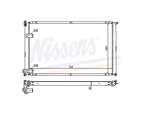 Radiator, engine cooling 63935A Nissens