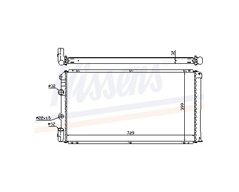 Radiator, engine cooling 63936A Nissens