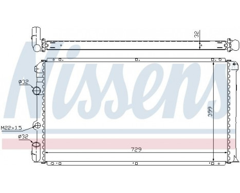 Radiator, engine cooling 63936A Nissens, Image 2