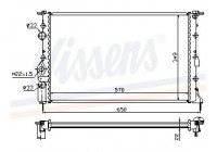 Radiator, engine cooling 639391 Nissens