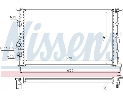 Radiator, engine cooling 639391 Nissens, Image 2