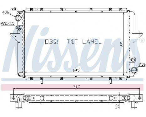 Radiator, engine cooling 63940A Nissens, Image 2