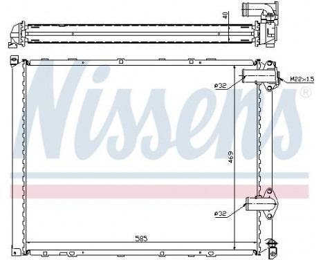 Radiator, engine cooling 63942A Nissens, Image 2