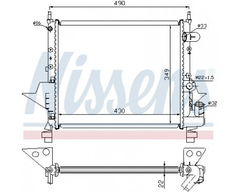 Radiator, engine cooling 63949 Nissens, Image 2