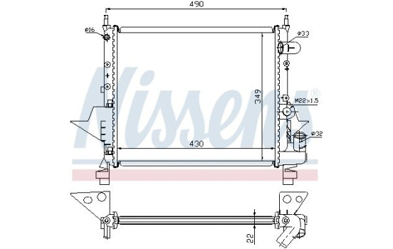 Radiator, engine cooling 63949 Nissens, Image 2