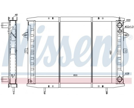 Radiator, engine cooling 63952 Nissens