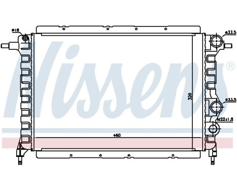 Radiator, engine cooling 63959 Nissens, Image 2