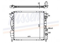 Radiator, engine cooling 63967A Nissens
