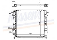 Radiator, engine cooling 63968A Nissens
