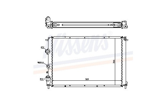 Radiator, engine cooling 63977A Nissens