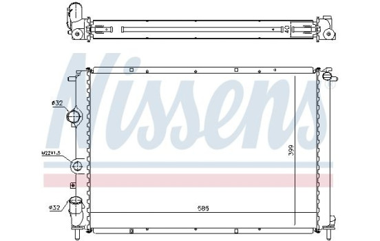 Radiator, engine cooling 63977A Nissens, Image 2