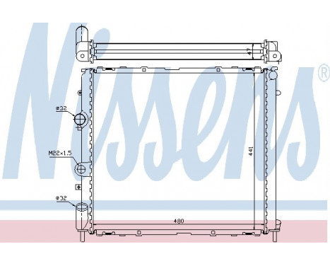 Radiator, engine cooling 63985 Nissens