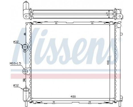 Radiator, engine cooling 63985 Nissens, Image 2