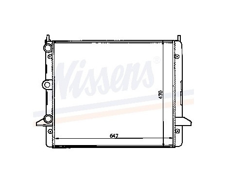 Radiator, engine cooling 63992 Nissens