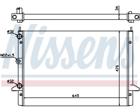 Radiator, engine cooling 63992 Nissens, Image 2