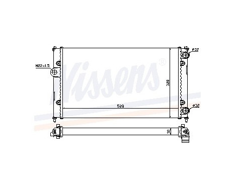 Radiator, engine cooling 639961 Nissens