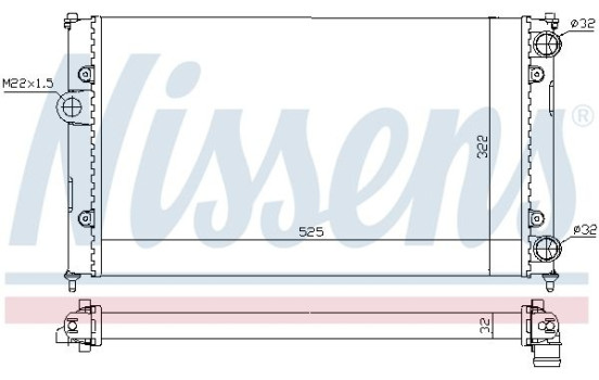 Radiator, engine cooling 639961 Nissens, Image 6