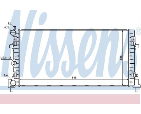 Radiator, engine cooling 640012 Nissens