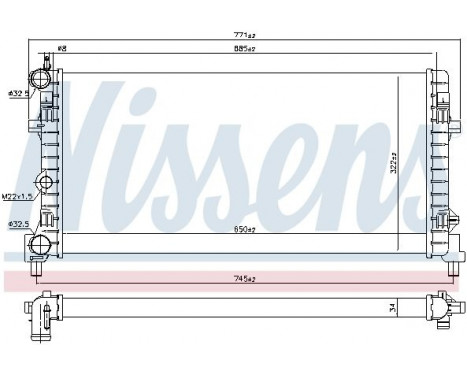 Radiator, engine cooling 640012 Nissens, Image 2