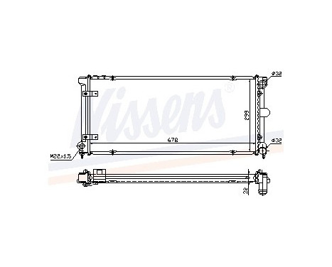 Radiator, engine cooling 640041 Nissens