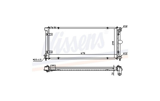 Radiator, engine cooling 640041 Nissens
