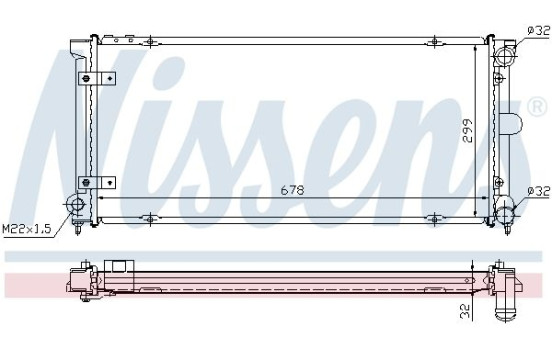 Radiator, engine cooling 640041 Nissens, Image 2