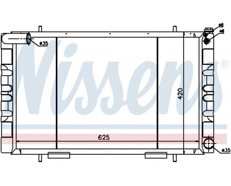 Radiator, engine cooling 64018 Nissens, Image 2
