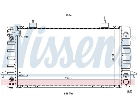 Radiator, engine cooling 64029 Nissens, Image 5