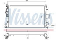 Radiator, engine cooling 640302 Nissens