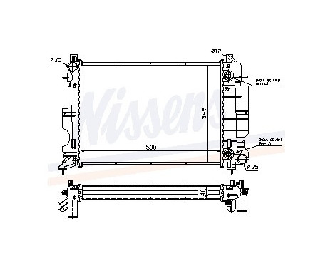 Radiator, engine cooling 64034A Nissens