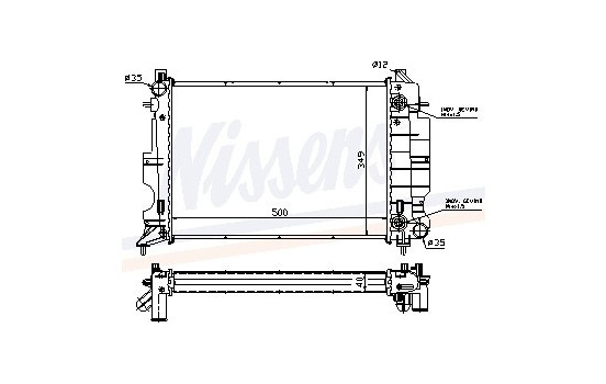 Radiator, engine cooling 64034A Nissens
