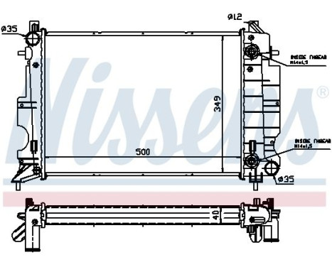 Radiator, engine cooling 64034A Nissens, Image 2