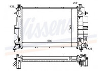 Radiator, engine cooling 64035A Nissens