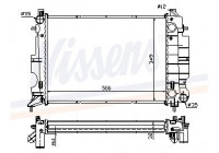 Radiator, engine cooling 64037A Nissens