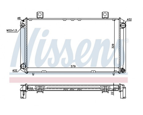 Radiator, engine cooling 64057A Nissens