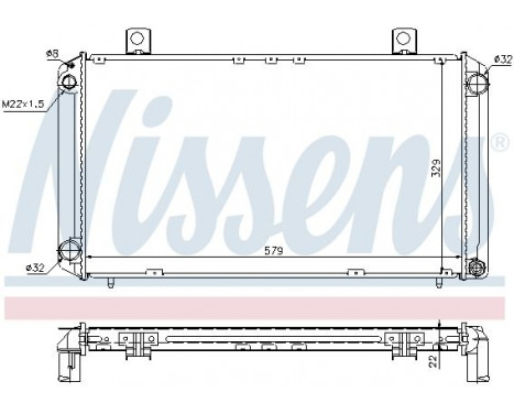 Radiator, engine cooling 64057A Nissens, Image 2