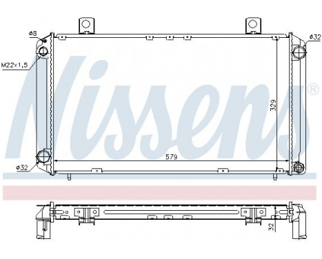 Radiator, engine cooling 64059A Nissens, Image 2