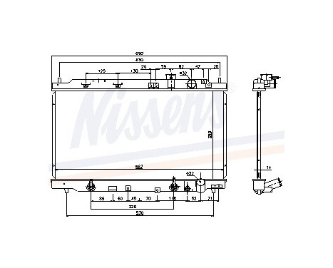 Radiator, engine cooling 640941 Nissens