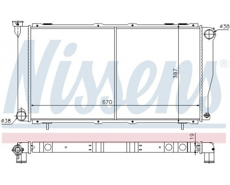 Radiator, engine cooling 64112 Nissens, Image 2