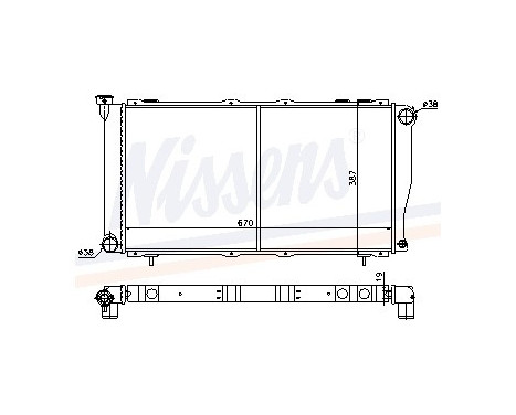 Radiator, engine cooling 64112 Nissens