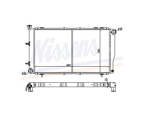 Radiator, engine cooling 64113 Nissens
