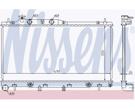 Radiator, engine cooling 64115 Nissens