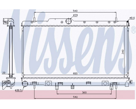 Radiator, engine cooling 64116 Nissens