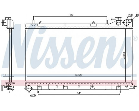 Radiator, engine cooling 64122 Nissens