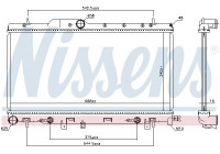 Radiator, engine cooling 64123 Nissens