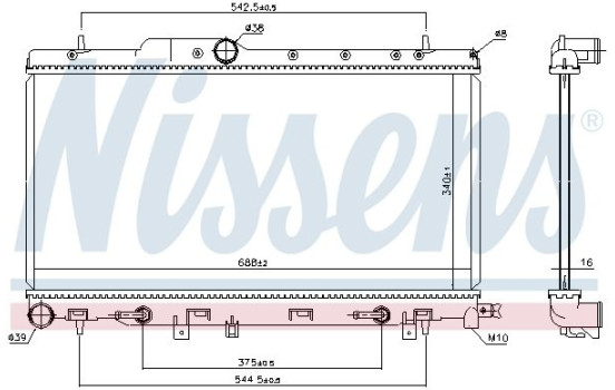 Radiator, engine cooling 64123 Nissens