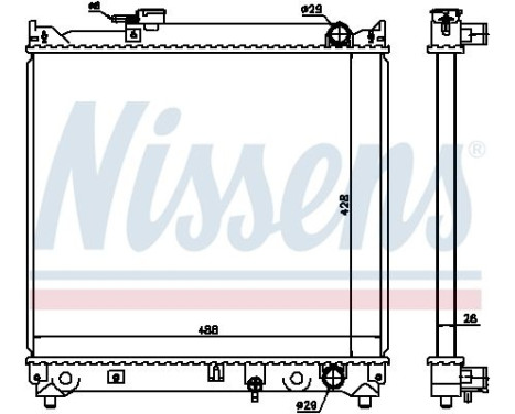 Radiator, engine cooling 64155 Nissens, Image 2