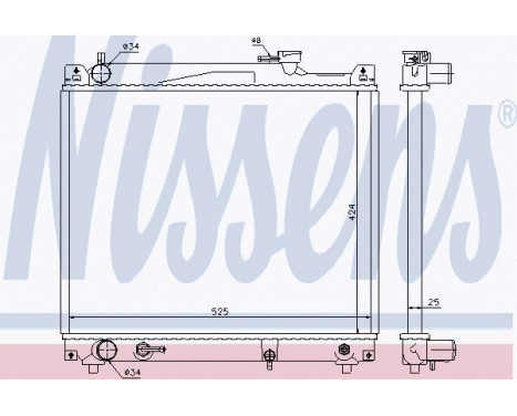 Radiator, engine cooling 64159 Nissens