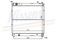Radiator, engine cooling 64163 Nissens